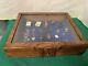 Vintage Wood &glass Flat Museum Or Shop Style Display Case, Curios, Jewellery