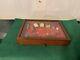 Vintage Wood &glass Flat Museum Or Shop Style Display Case, Curios, Jewellery