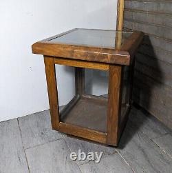 Vintage Wood & Glass Store Counter Display Case/Box Showcase Cabinet Vitrine