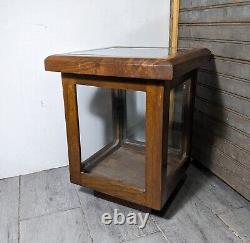 Vintage Wood & Glass Store Counter Display Case/Box Showcase Cabinet Vitrine