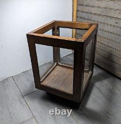 Vintage Wood & Glass Store Counter Display Case/Box Showcase Cabinet Vitrine