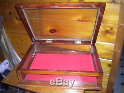 Vintage Wood & Glass Table Top DISPLAY CASE
