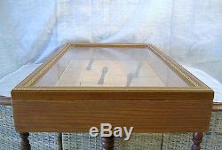 Vintage Wood Glass Wall or Table Top Display Case Cabinet