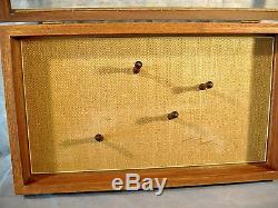 Vintage Wood Glass Wall or Table Top Display Case Cabinet