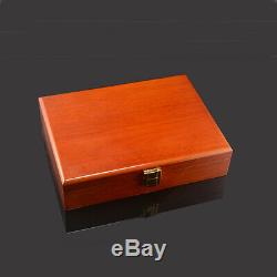 Vintage Wood Ring Stud Earring Jewelry Display Box Case Storage Organizer
