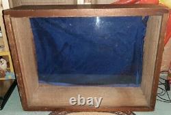 Vintage Wood Table Counter Display Case 24 x 18 x 8 Antique Doll Flea Market