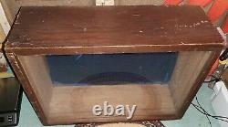 Vintage Wood Table Counter Display Case 24 x 18 x 8 Antique Doll Flea Market