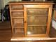 Vintage Wood Wall Display Case Trinket 7 Shelf With Glass Door Beautiful