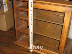 Vintage Wood Wall Display Case Trinket 7 Shelf With Glass Door Beautiful