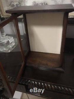 Vintage Wood and Glass Counter Display Case Cabinet