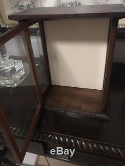 Vintage Wood and Glass Counter Display Case Cabinet