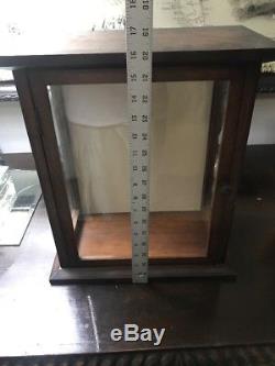 Vintage Wood and Glass Counter Display Case Cabinet