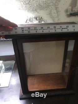 Vintage Wood and Glass Counter Display Case Cabinet