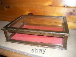 Vintage Wood and Glass DISPLAY CASE