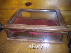 Vintage Wood and Glass DISPLAY CASE