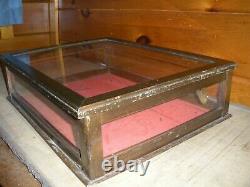 Vintage Wood and Glass DISPLAY CASE