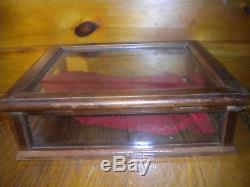 Vintage Wood and Glass DISPLAY CASE