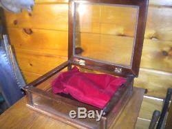 Vintage Wood and Glass DISPLAY CASE