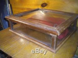 Vintage Wood and Glass DISPLAY CASE