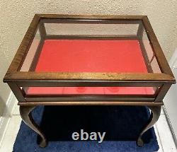 Vintage Wood and Glass Side/End Table Display Case