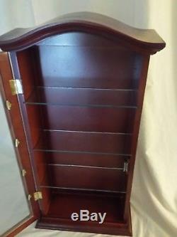Vintage Wood and Glass Table Top Curio Display Case Cabinet