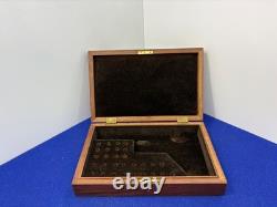 Vintage Wooden Firearm Presentation & Display Case with Velvet Lining & Ammo Slots