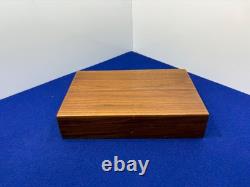 Vintage Wooden Firearm Presentation & Display Case with Velvet Lining & Ammo Slots