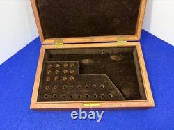 Vintage Wooden Firearm Presentation & Display Case with Velvet Lining & Ammo Slots