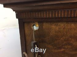Vintage Wooden Glass Display Case Counter-top Dark Wood Vintage Display Cabinet