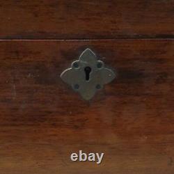 Vintage Wooden Jewelry Box Rosewood Antique Brass Inlay Home Decor Gifts