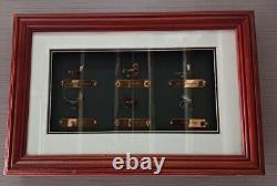 Vintage fishing flies In Wood Wall Mounting Display Case