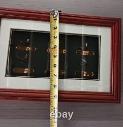 Vintage fishing flies In Wood Wall Mounting Display Case