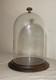Vintage Glass Wood Brass Display Case Cloche Dome Statue Show Cabinet Bell Jar
