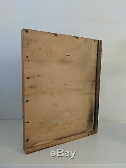 Vintage letterpress wood type printing blocks alphabet letters in display case