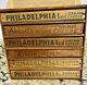 Vintage, Rare, Philadelphia, Cream Cheese Tabletop, Wood Display Case With Six