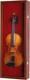 Violin Display Case Ukulele Fiddle Mandolin Mahogany Wood Cabinet Wall Holder