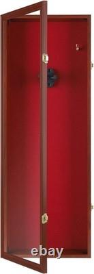 Violin Display Case Ukulele Fiddle Mandolin Mahogany Wood Cabinet Wall Holder