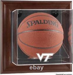 Virginia Tech Brown Framed Wall-Mountable Basketball Display Case