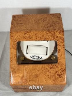 Vollmond Burl Wood Watch Winder Display Case 5 Watch Automatic Dual Direction