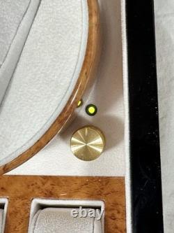 Vollmond Burl Wood Watch Winder Display Case 5 Watch Automatic Dual Direction