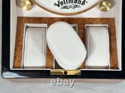 Vollmond Burl Wood Watch Winder Display Case 5 Watch Automatic Dual Direction