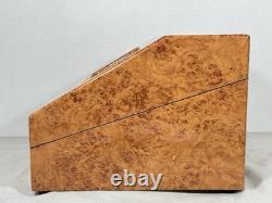 Vollmond Burl Wood Watch Winder Display Case 5 Watch Automatic Dual Direction