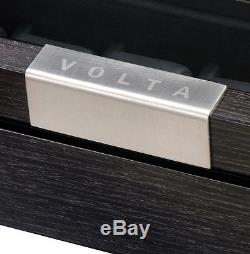 Volta 6 Watch Case Charcoa Finish Display Box with See Through Top Black Interior