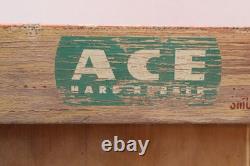 Vtg Ace Hardware Comb Wood General Store Counter Display Case Advertising Atq