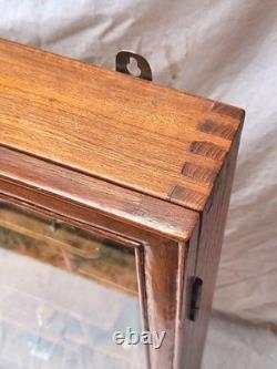 Vtg Asian Wall Hanging Display Curio Cabinet Shadow Box Wood Starter Pieces
