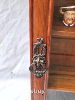 Vtg Asian Wall Hanging Display Curio Cabinet Shadow Box Wood Starter Pieces