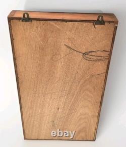 Vtg Asian Wall Hanging Display Curio Cabinet Shadow Box Wood Starter Pieces