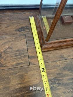 Vtg Countertop Showcase General Store Display Wood Framed Glass Case Taxidermy