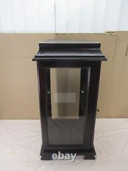 Vtg Dark Wood Mirrored Glass Curio Doll Display Case Shelf Tabletop Mantle 24