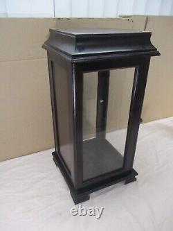 Vtg Dark Wood Mirrored Glass Curio Doll Display Case Shelf Tabletop Mantle 24